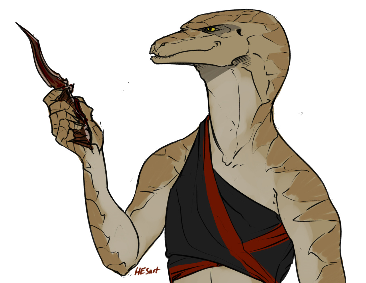 bethesda-eat-my-left-tit:  this is female argonian and she can wear what she wants
