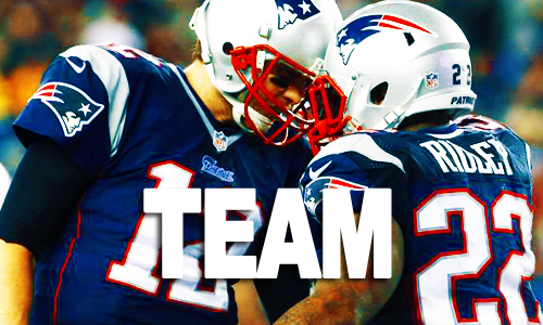lolpats:  Get on board or get out the way of these Patriots! pottsisstarksheart:  The Patriots’ 6 rushing TDs tonight rank 2nd in NFL postseason history [x] 