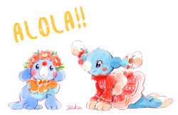 iruka3s:   ALOLA!! Popplio and Brionne.