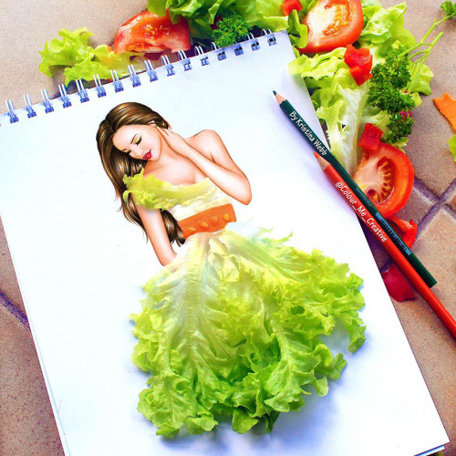 boredpanda:19-Year-Old Artist Uses Real-Life Objects To Complete Her Illustrations