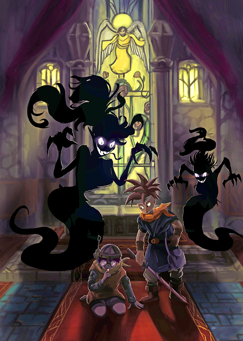 fantasyanime:  Love this Chrono Trigger fan art 😁Art 1 source  Art 2 source 