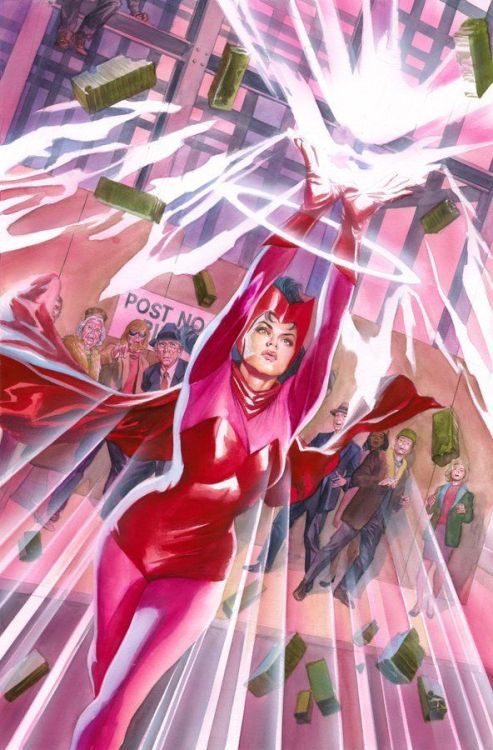 Scarlet Witch Avengers #25 variant cover by Alex Ross