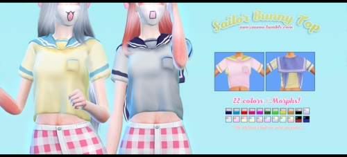 TS4 BUNNY SAILOR TOPHelloooww ( ˘ ³˘)I had this mesh around my trash folder because was fo sl but i 