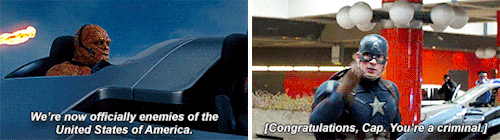 artoo-detoos:Johnny “The Human Torch” Storm | | Steve “Captain America” Rogers