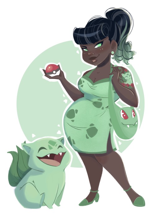 ashleighbeevers: I wanted to do some pinup inspired Pokemon trainer pics. Here’s Bulbasaur.