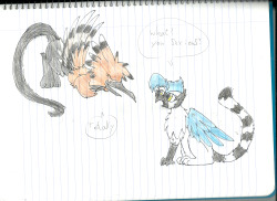 azula-griffon:  Griffin gossips :D Drew something