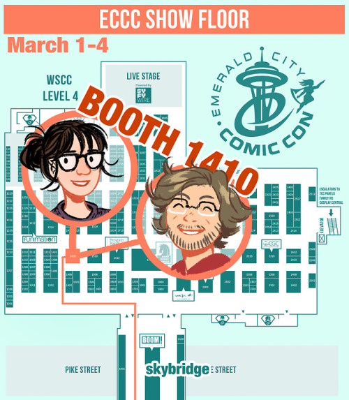 thevintagepostbox:Hey all! @justinoaksford and I are tabling at ECCC this year, March 1-4, at Table 