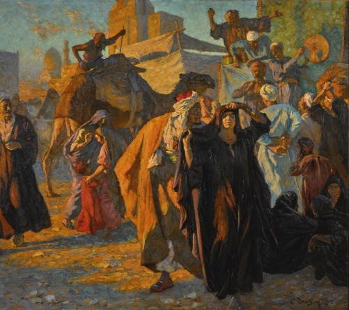 Ludwig Deutsch - A Street Celebration in Cairo - 1912