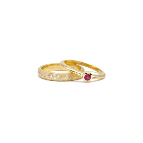 Ruby and diamond rings by J Albrecht Designs, Master Goldsmiths in Boulder, Colorado