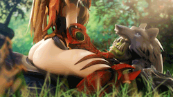 colonelyobo:  Valeera and Rehgar catching upGfycat / MP4 (Sound)Something about Valeera makes me like her way more than I should, especially since I basically know nothing about her character, and Rehgar is a real daddy, so here he is dicking her \( ‘