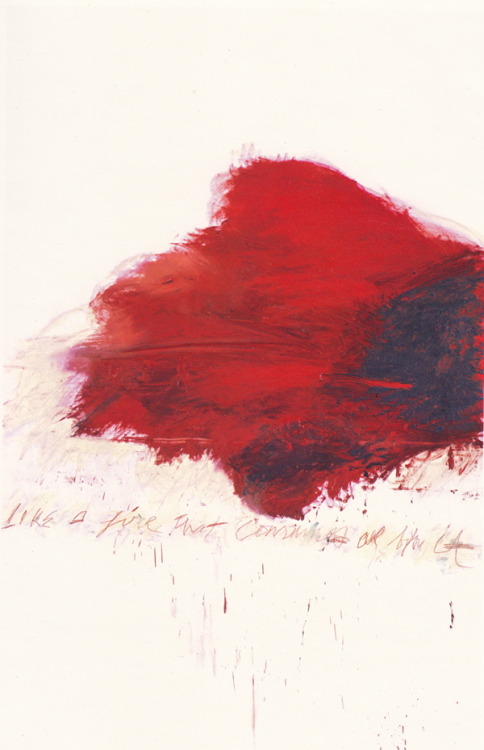 artist-twombly:Fifty Days at Iliam. The Fire that Consumes All before It, Cy Twombly