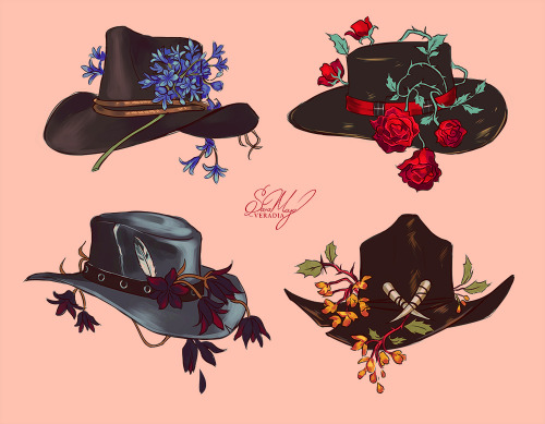 some floral hats!