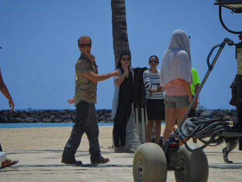 March 30: Scott and Alex on the set of Hawaii Five-0.{c}{c}{c}{c}{c}{c}