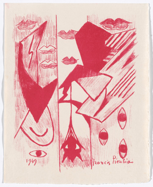 Duplicate of plate 6 from Janela do caos (Window of Chaos), Francis Picabia, 1949, MoMA: Drawings an