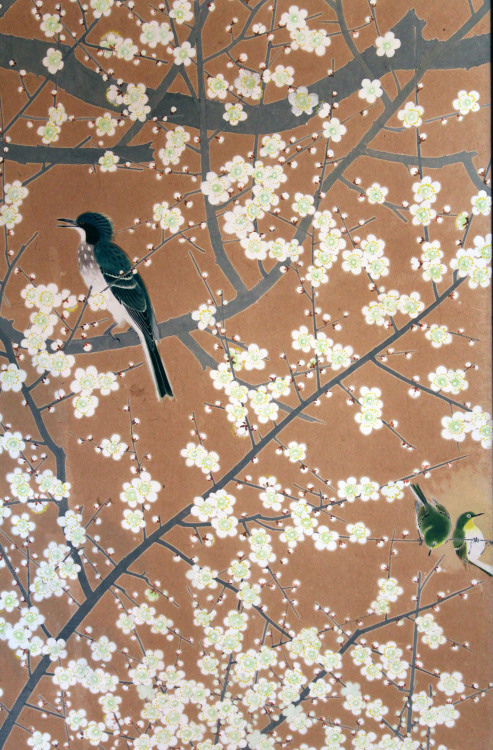 a painting on the walls inside kasuisai temple in fukuroi city, shizuoka, japan