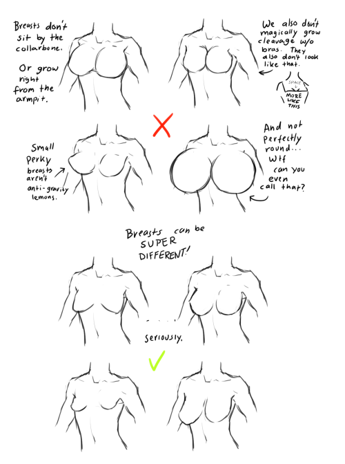 korean-mulan:  zemael:  I don’t really think I’m that good at anatomy (or females) but this is quite a popular request so… I’m making a tutorial, and this is the part to show you what NOT to do with your fellow humans. More coming… eventually.