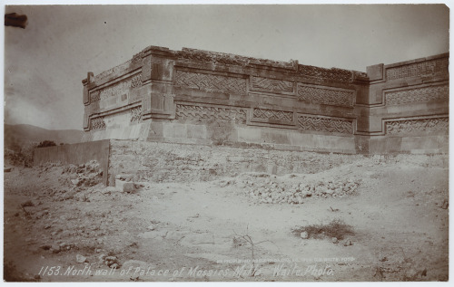 North Wall of Palace of Mosaics, Mitla, Oaxaca, Mexico, circa 1901.