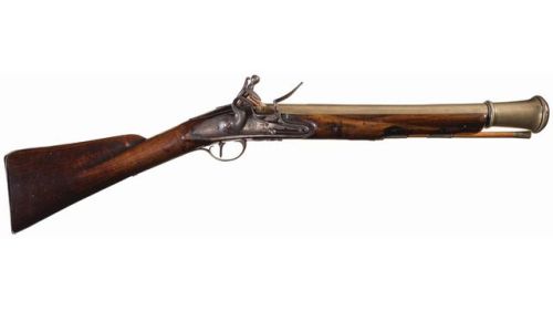 British brass barreled blunderbuss with Tower markings, late 18th century.from Rock Island Auctions