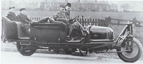 Two wheeled gyrocar invented by Pyotr Petrovich Shilovsky in 1914.