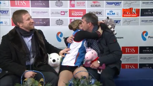 i-love-yulia-lipnitskaya:The moment she finished the program, we all cried with her. The princess 