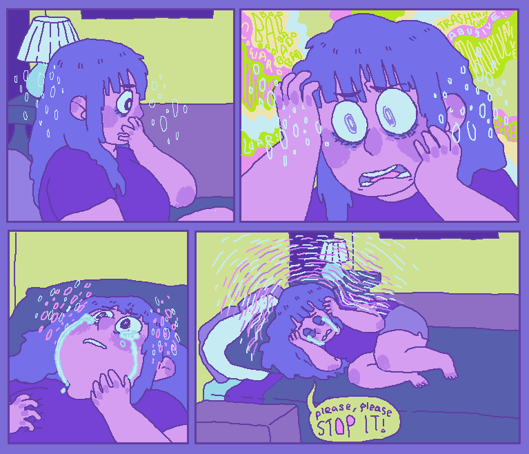 gloomypunks:  panic attack  i love the comics made by them and i wanted to make