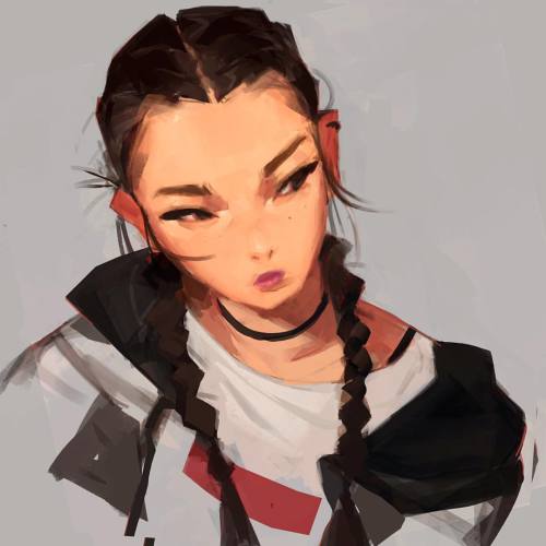 samuelyounart:Unpretty 2. Found some cool braid ref on pinterest #coolgirl 73/100.