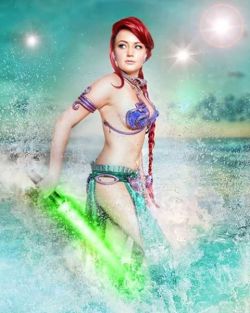 somethingsignificantlyprofound:  I will marry this is woman. 😍😍😍  #StarWars #Disney #TheLittleMermaid #Ariel #mermaid #Jedi #lightsaber #swoon #ImInLove #redhead #sexy #gorgeous #beautiful #cosplay 