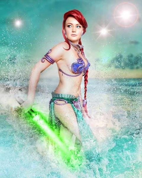 somethingsignificantlyprofound:  I will marry this is woman. 😍😍😍  #StarWars #Disney #TheLittleMermaid #Ariel #mermaid #Jedi #lightsaber #swoon #ImInLove #redhead #sexy #gorgeous #beautiful #cosplay 