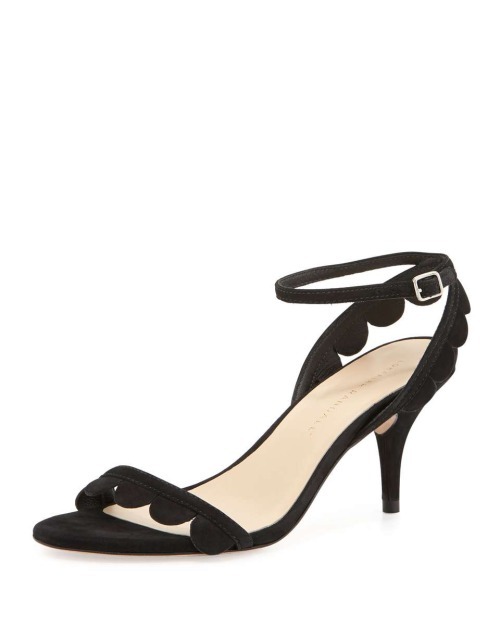 High Heels Blog Lillit Scalloped Kitten-Heel Sandal, Black via Tumblr