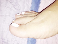 gabprincess01:  My nails painted white 😳😳😳🙈🙈🙈☺☺☺😘😘😘👣👣👣