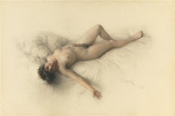 artbeautypaintings:  Reclining nude - Mikhail