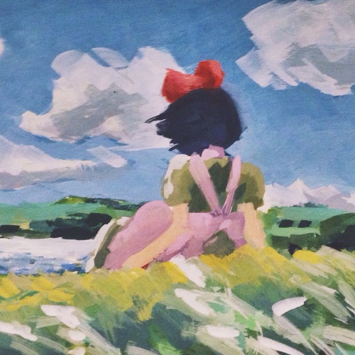ranranimation:A gouache study from my favourite Ghibli film of all time. I love Kiki so much! :’D