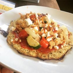 Cauliflower Crust Pizza For Lunch. Yum By 6Feetofsunshine