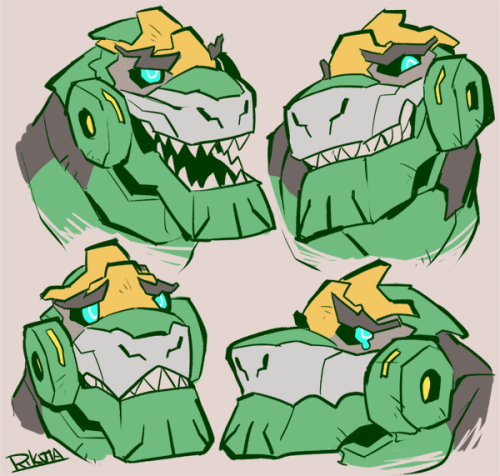 rikuta:  Grimlock practice!He is so cute (*´∀｀*)Grimbee is very hot now!! I love this pair<33