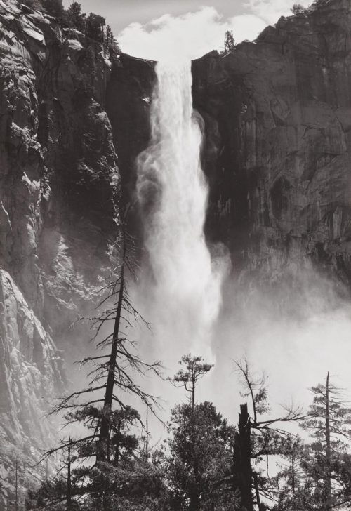 agelessphotography: Bridalveil Fall, Yosemite Valley, Ansel Adams, circa 1952