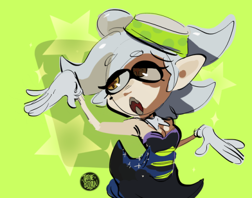 thatonegojimun:agents of the squidbeak splatoon….. favsim not super happy with how any of the idols 