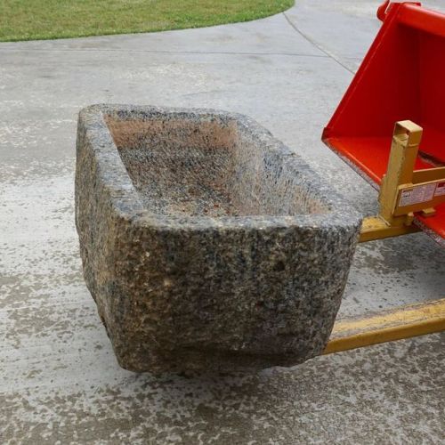 StoneHouse Artifacts Euro Style Granite Basin. Old hand chiseled granite trough that can easily beco