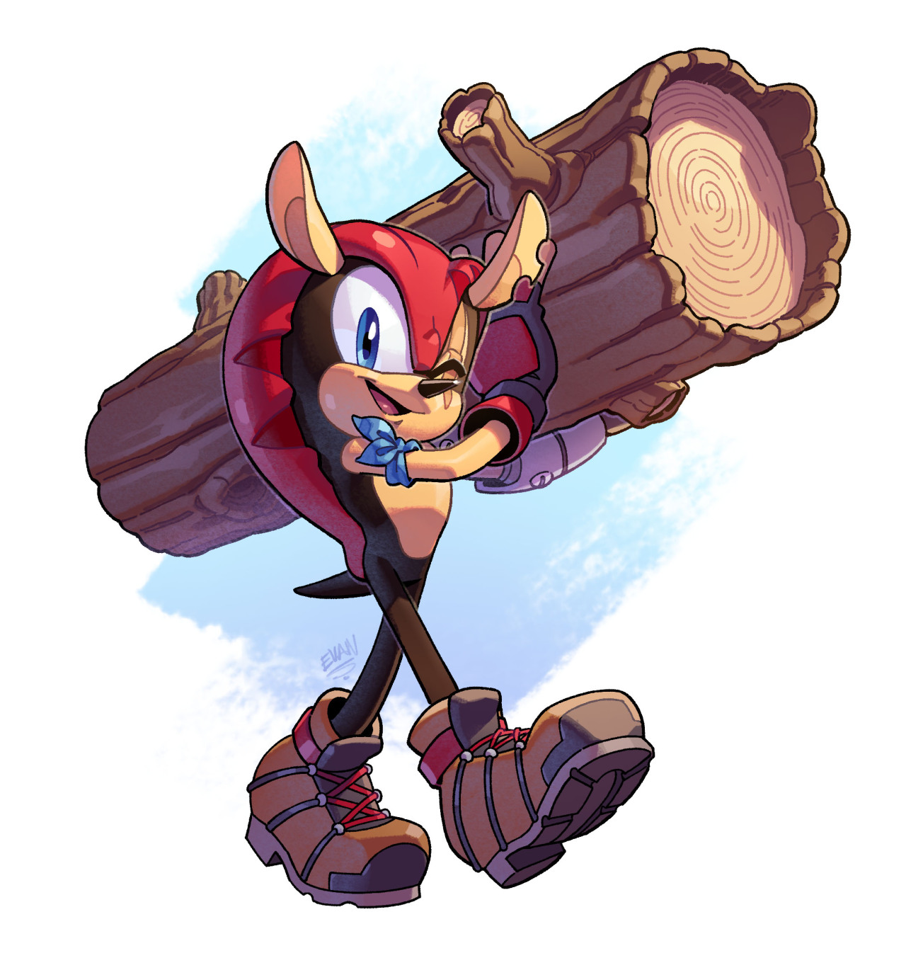 Mighty the Armadillo fanart by FrostTheHobidon. I really want the character  to make a return so bad someday :) : r/SonicTheHedgehog