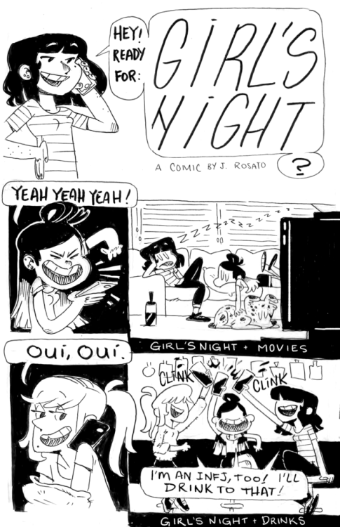 Some friends and I did a compilation zine (themed “Girl’s Night”!) for oczi