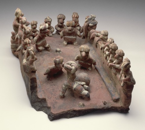 Model of a ball court. From Nayarit, Mexico, and dated to 200 BCE - 500 CE.Courtesy of the LACMA, vi