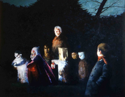 “Halloween”Julio LarrazOil on masonite, 37.5 x 47.5 in, 1973