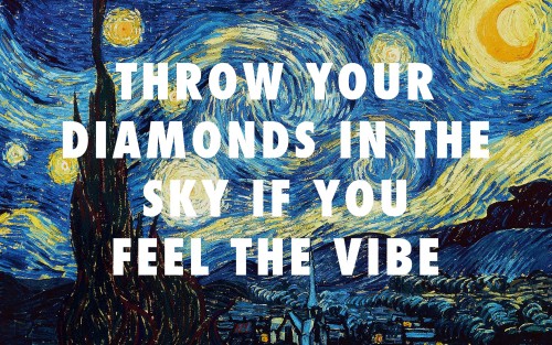flyartproductions:  The starry night of Sierra Leone The Starry Night (1889), Vincent van Gogh / Diamonds From Sierra Leone, Kanye West 