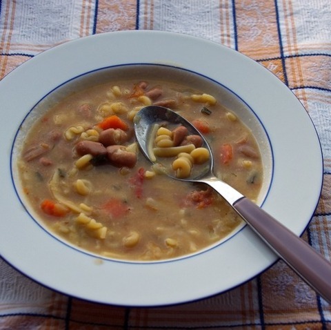 Vegan Bean Pasta Soup
