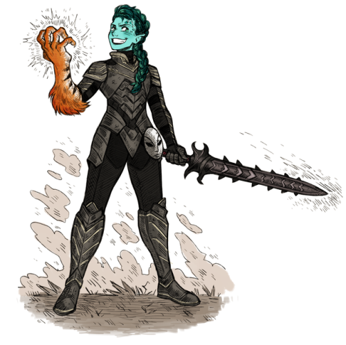 artbygrim: another d&amp;d commission, this time an earth genasi blood hunter