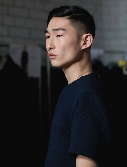 koreanmodel:  Kim Sangwoo at Matthew Miller Fall 2014 London 