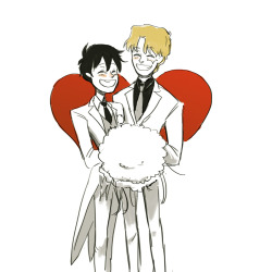 allforluffy:  happy wedding sabolu!going through my sketch books, there are a lot sabolu lol. I have some small doujinshi as well. Im thinking of lining them 8-3c