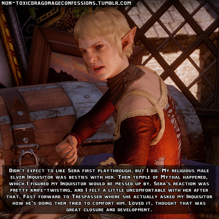 Dragon Age Confessions — CONFESSION: When I had my Mahariel romance