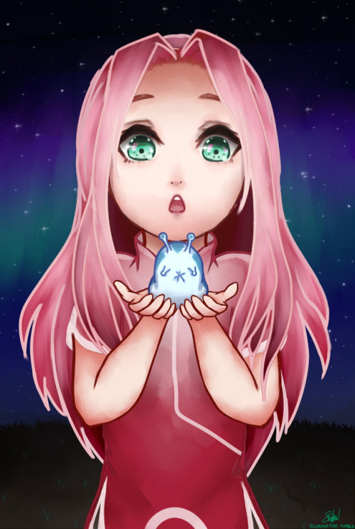 silvanirtioe: Sakura and Katsuyu   I have a lot of test and school works to do, but now I can f