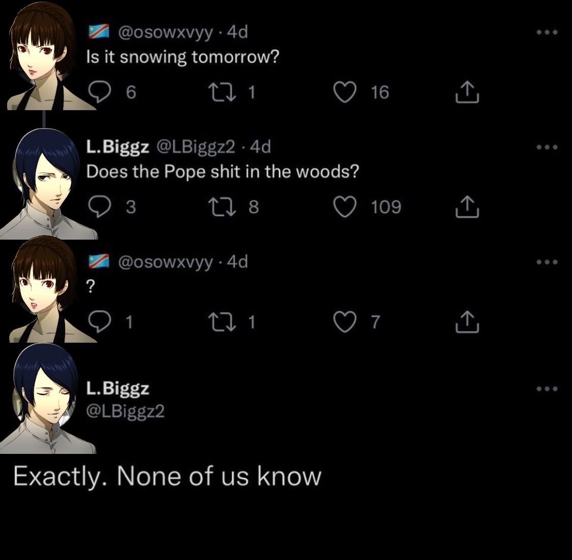 p4 supremacy — Mostly akechi memes