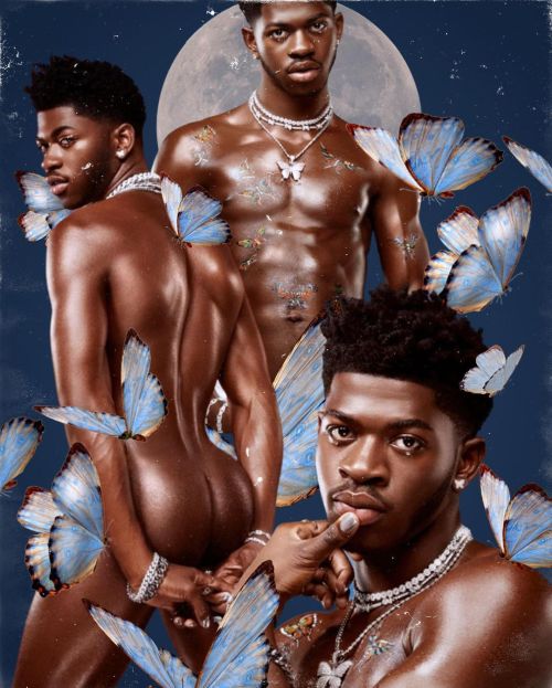 malegram:  Butterflys are free Lil Nas X fanart